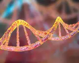 Una doble hélice de ADN, que representa la genética. Se investiga si el alzheimer se hereda de la madre.