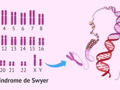 Cariotipo XY con el gen SRY afectado, indicativo del Síndrome de Swyer.